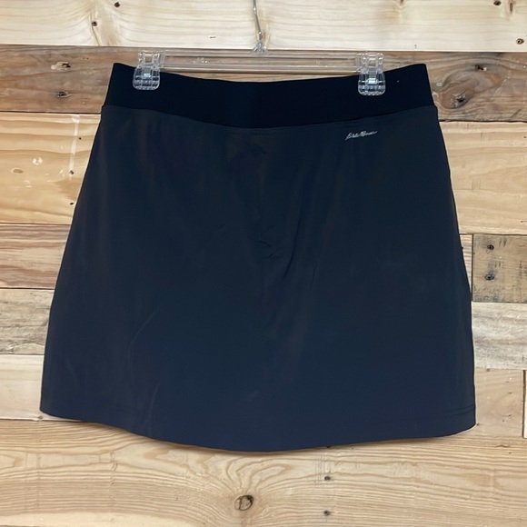 Eddie Bauer size 10 Black Athletic Mini Pencil Skirt with Built-in Short Pockets - Picture 8 of 9